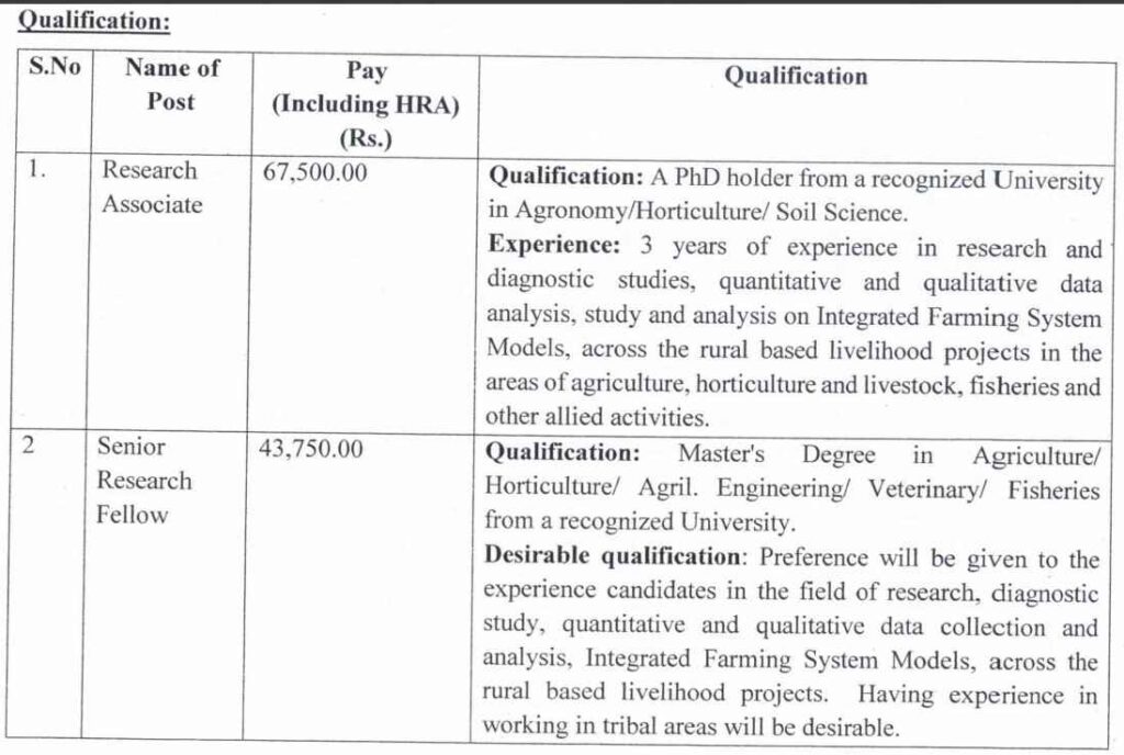 IGKV CHIRAAG Project Recruitment 2023