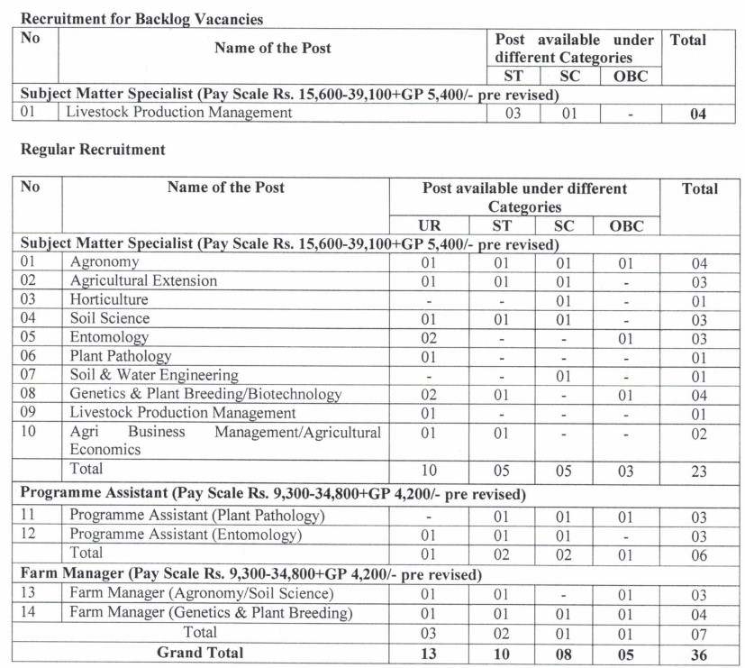 IGKV Raipur Recruitment 2023 (KVKs)