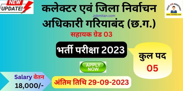 CG Gariaband Recruitment 2023