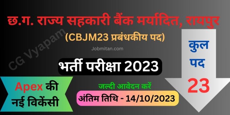 Apex Cooperative Banks Recruitment 2023 Syllabus